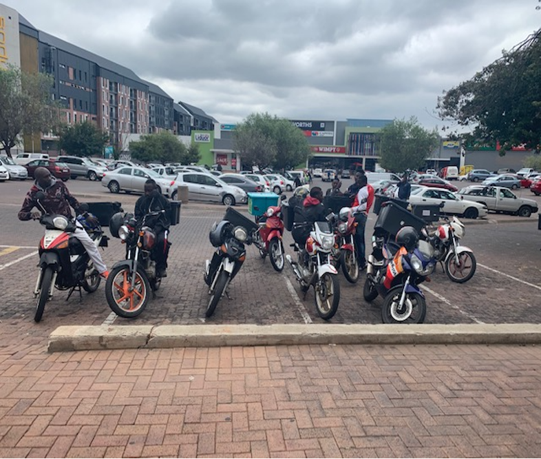 Food courier motorcycles